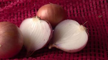 Fresh red onions photo