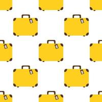 Seamless pattern with hand drawn luggage. Vintage suitcases. vector