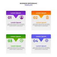 rectangle with arrow gradient business infographic element template. vector