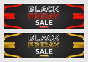 set of black friday sale promotion banners template. vector