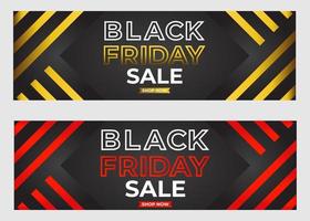 set of black friday sale promotion banners template. vector