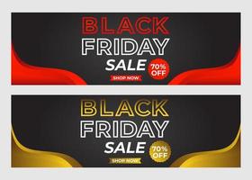 set of black friday sale promotion banners template. vector