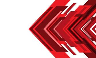 flecha roja abstracta dirección geométrica en blanco con diseño de espacio en blanco vector de fondo creativo futurista moderno