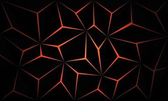 Abstract black metallic polygon orange light futuristic technology design background vector
