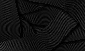 Abstract black grey ribbon line overlap pattern luxury design creative background texture vector