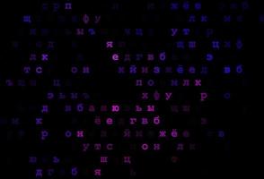 Dark purple vector pattern with ABC symbols.