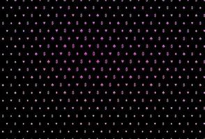 Dark pink vector texture with playing cards.