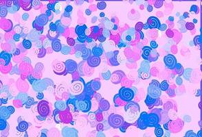 Light Pink, Blue vector template with bent lines.