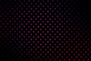 Dark pink vector texture with playing cards.