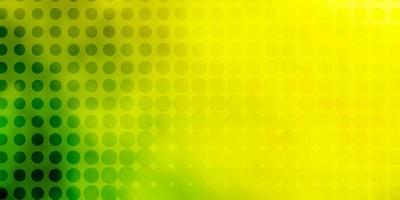 Light Green, Yellow vector pattern with spheres.