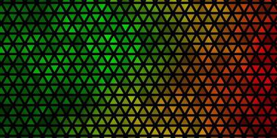 Dark Green, Yellow vector layout with lines, triangles.