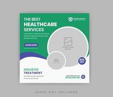 Clean Abstract Medical healthcare flyer social media post web promotion banner template vector