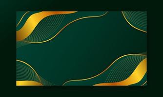 Abstract Green Luxury Wave Background vector