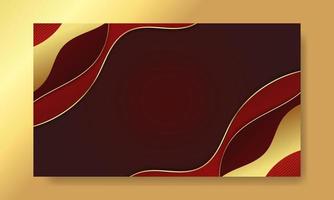 Abstract Red Luxury Wave Background vector