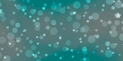 Light Green vector template with circles, stars.