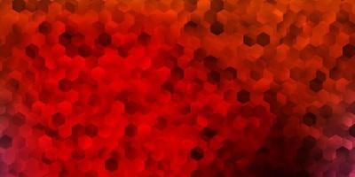 Light red, yellow vector cover with simple hexagons.