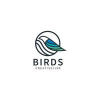 Bird logo template design vector icon illustration