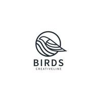 Bird logo template design vector icon illustration