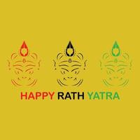 Ratha Yatra, Happy rath yatra With Jogonnath free Vector
