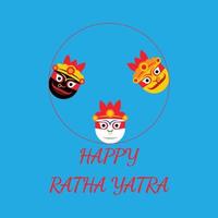 Ratha Yatra, Happy rath yatra With Jogonnath free Vector