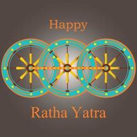 Ratha Yatra, Happy rath yatra With Jogonnath free Vector