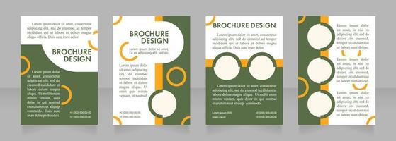 Smoothie bar advertising blank brochure layout design vector