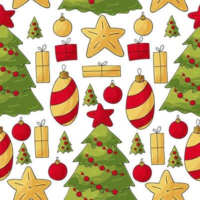 Pattern in hand draw style. Can be used for fabric, packaging, wrapping paper, textile and etc