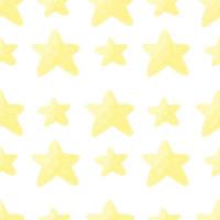 Seamless vector pattern with stars. Pattern in hand draw style