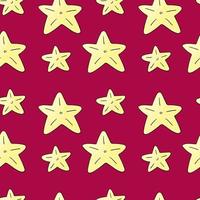 Seamless vector pattern with stars. Pattern in hand draw style