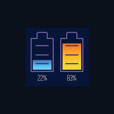 Modern infographic business future charts monitor screen dark ui theme bullets frames diagram graph vector simple dashboard elements