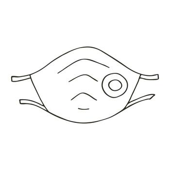 Vector icon in hand draw style. Image isolated on white background