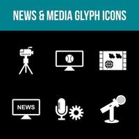 Unique News and Media Vector Icon Set