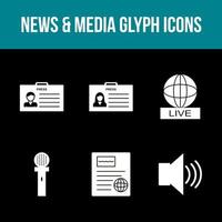 Unique News and Media Vector Icon Set