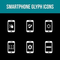 teléfono inteligente y aplicaciones móviles conjunto de iconos de vector