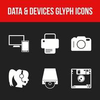 Unique Line vecor icon set of Data and devices icons vector