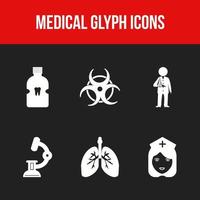 6 Unique Medical vector icons in one set