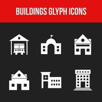 Unique Building and landmarks vector icon set