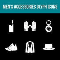 Men's Accessories Vector Icon Set