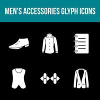 Men's Accessories Vector Icon Set