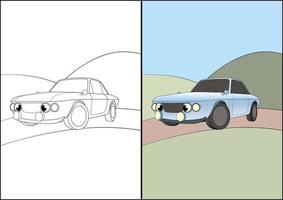 simple vehicle coloring pages for kids, kids coloring pages. vector