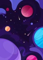 Poster with outer space. vector