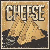 Retro vintage illustration vector graphic of Cheese fit for wood poster or signage