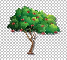 Tree on grid background vector