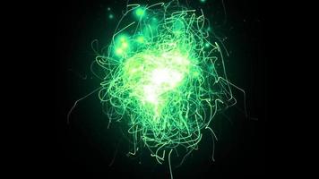 green particle trail turbulence Looped Animation video