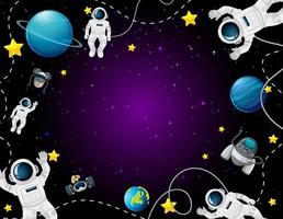 A space cartoon background scene vector