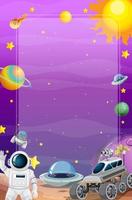 A banner outer space scence background vector