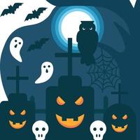 ilustraciones relacionadas con halloween vector