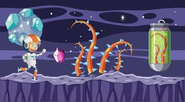 Fantasy outer space scene in cartoon style