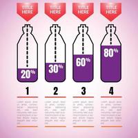 Infographic Percentage with description vector