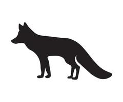 The fox silhouette vector